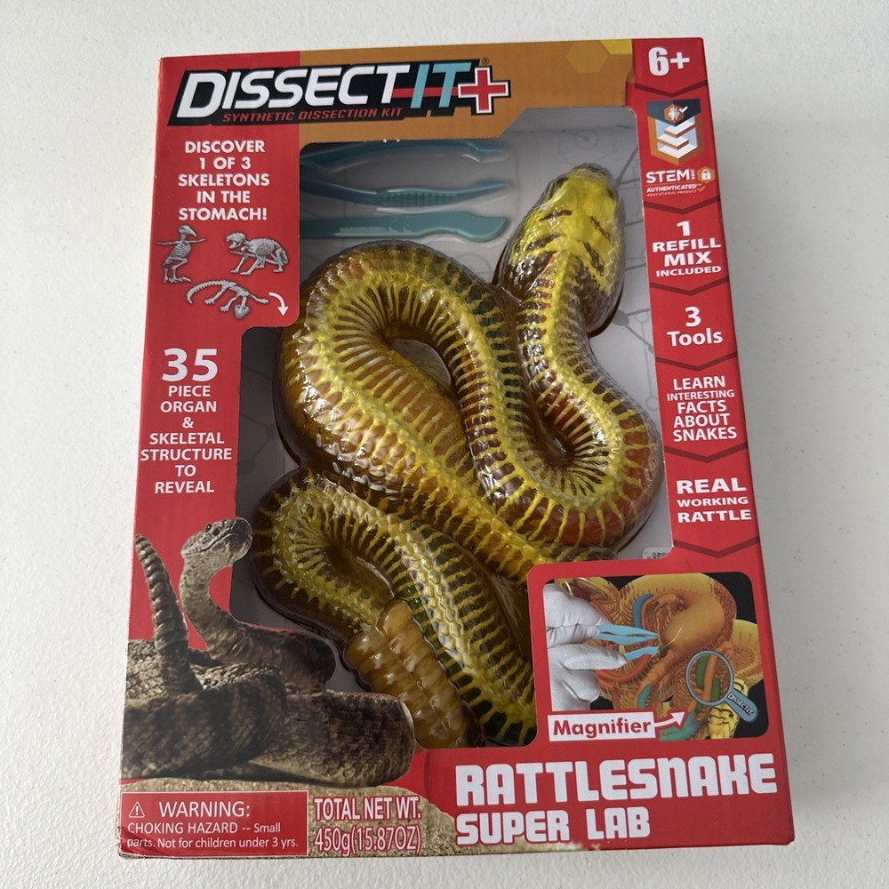Top Secret Toys Dissect It A Synthetic Rattlesnake Dissection Kit